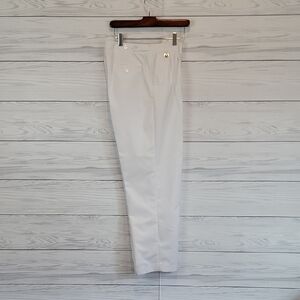 Liz Golf Kylie Pleated Front Straight-Leg Pants - White Womens Size 6